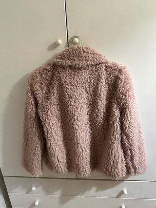 Abrigo de pelo rosa