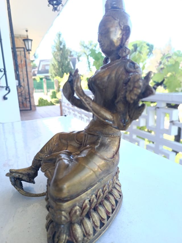 BRONZE LAKSHMI diosa hindu de la fortuna