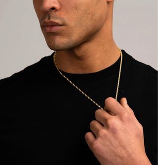 Elegante y refinado collar de oro 18k unisex cordo