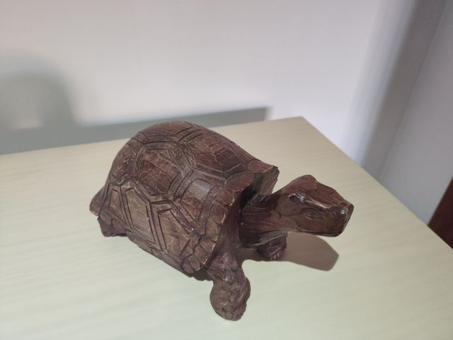 Tartaruga in legno tropicale intagliato