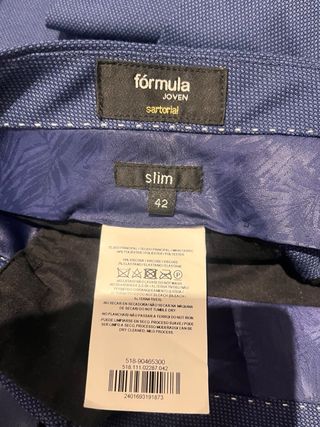 Traje de chaqueta azul hombre