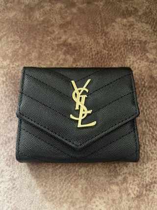 Monedero YSL Negro y Dorado