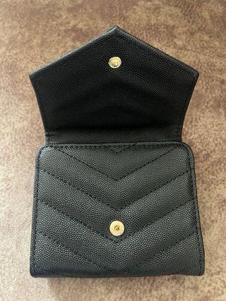 Monedero YSL Negro y Dorado