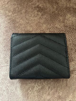 Monedero YSL Negro y Dorado