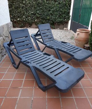 Tumbonas de jardín/piscina (2 unidades)