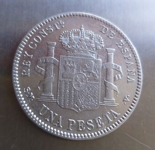 Moneda plata 1 Peseta 1901.