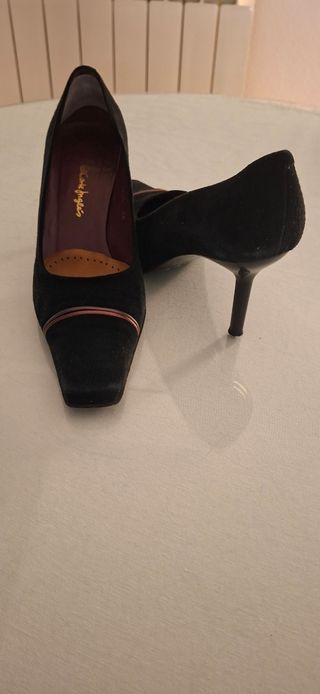 Zapatos de ante negro Corte Inglés Talla 38