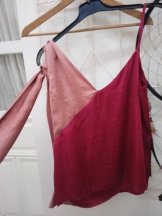 Blusa fiesta Heloise rosa y fucsia 