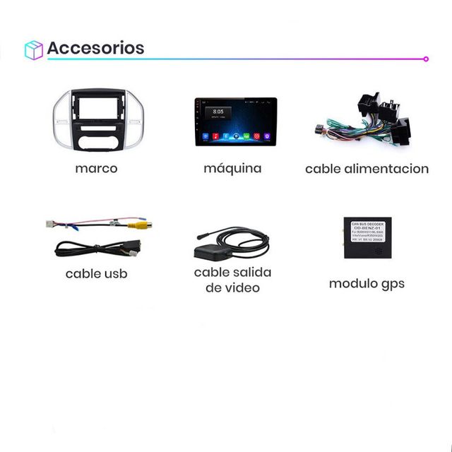 Radio Pantalla Carplay para Mercedes Benz Vito3