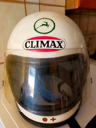 Casco de moto Climax blanco vintage