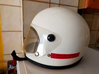 Casco de moto Climax blanco vintage