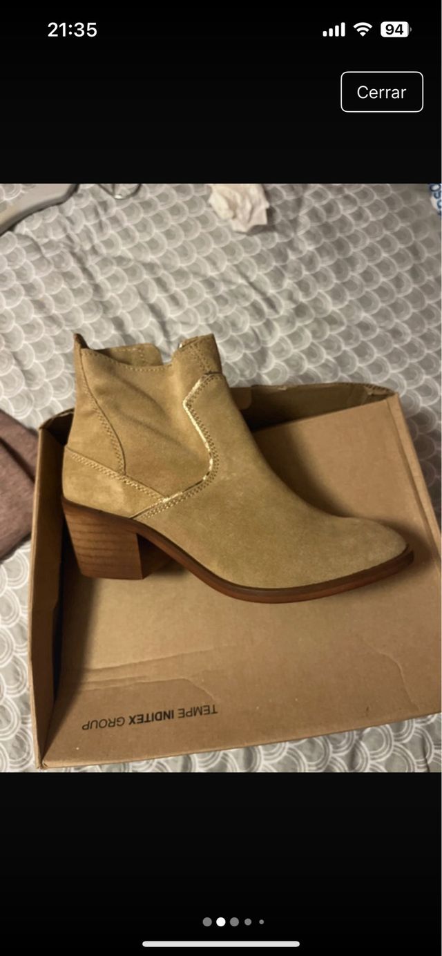 Botines beige de ante