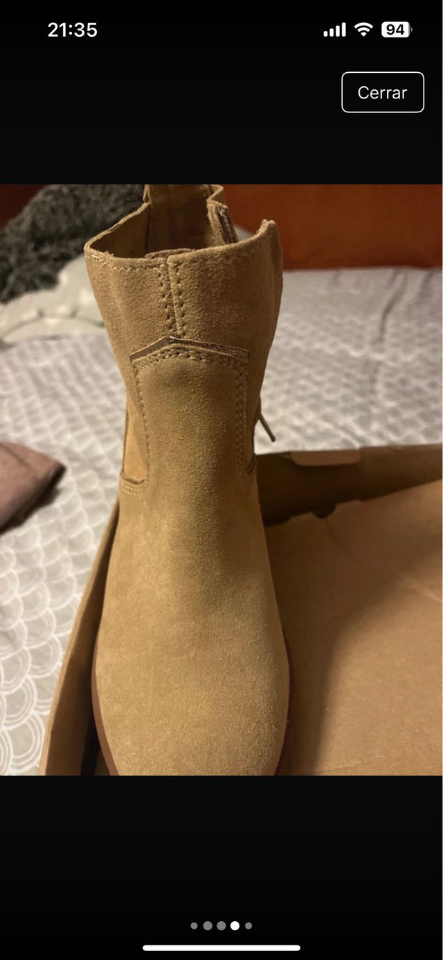 Botines beige de ante