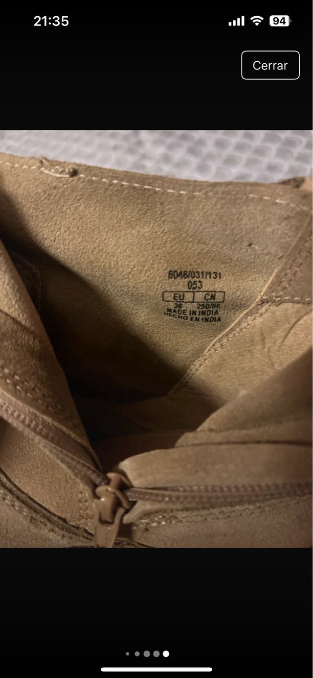 Botines beige de ante