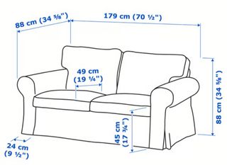 Sofá 2 Plazas IKEA EKTORP Beige