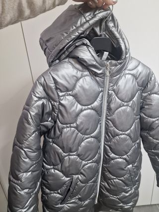 Piumino bambina effetto metallizzato