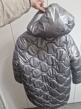 Piumino bambina effetto metallizzato