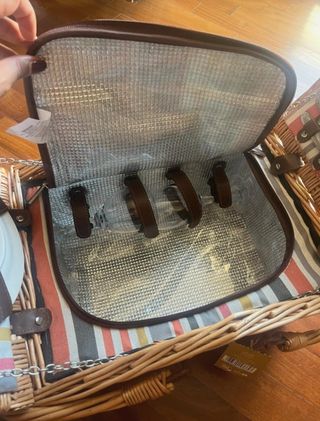 Cesto da picnic in vimini con manici 