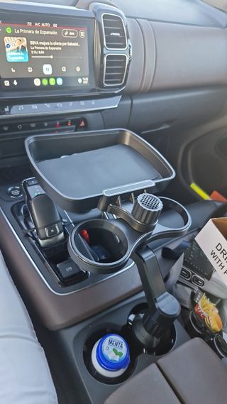Adaptador expansor de portavasos for automóvil