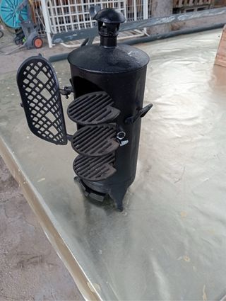 Lote antigüedades: balanza, cañón, tetera