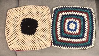 Funda de cojín de ganchillo hecha a mano