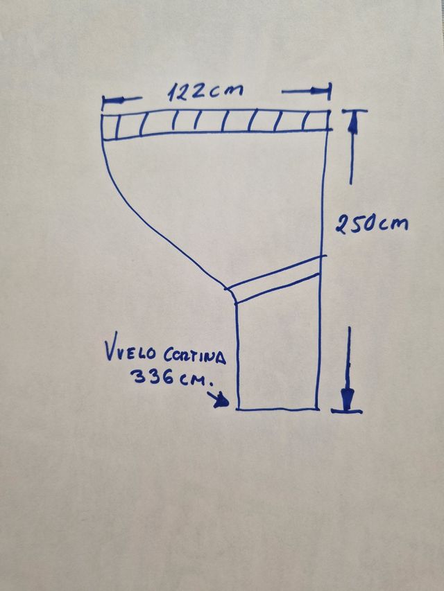 Cortina confeccion con tablas estampada floral