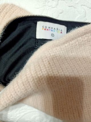 Pochette rosa effetto mohair