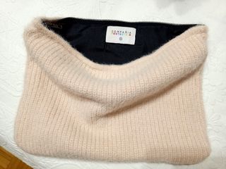 Pochette rosa effetto mohair