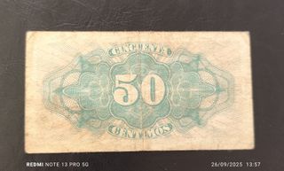 Billete 50 Céntimos República Española 1957
