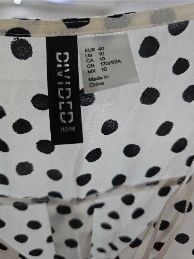 Camicia H&M Pois Donna Taglia 40