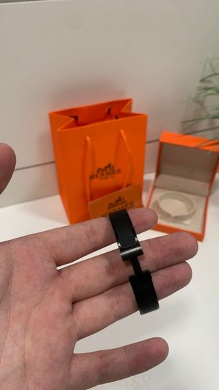 Pulsera Hermes Negra 19cm