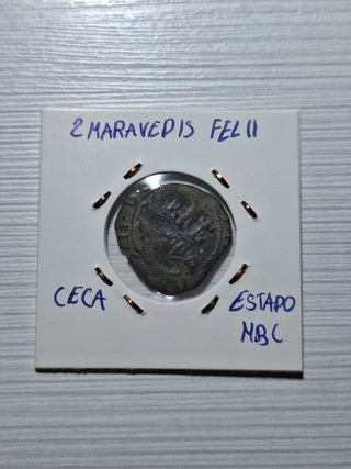2 Maravedis Felipe II Ceca Estado MBC