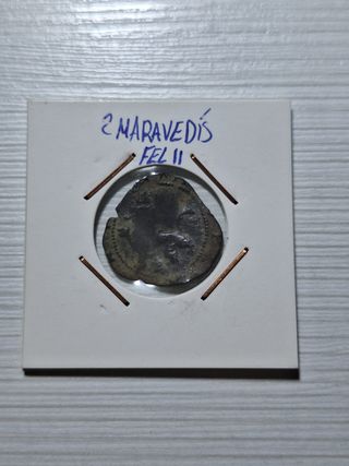 2 Maravedis Felipe II Ceca Estado MBC