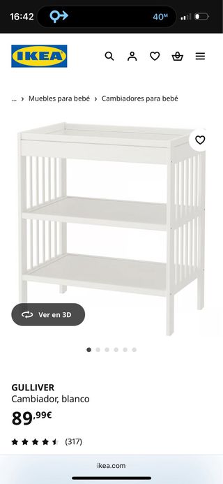 cambiador de bebé de ikea GULLIVER