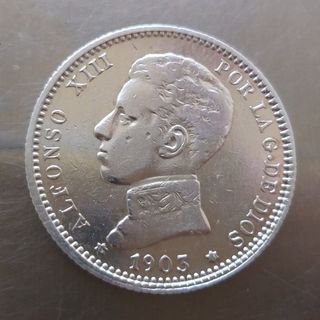 Moneda de plata 1 Peseta 1903.