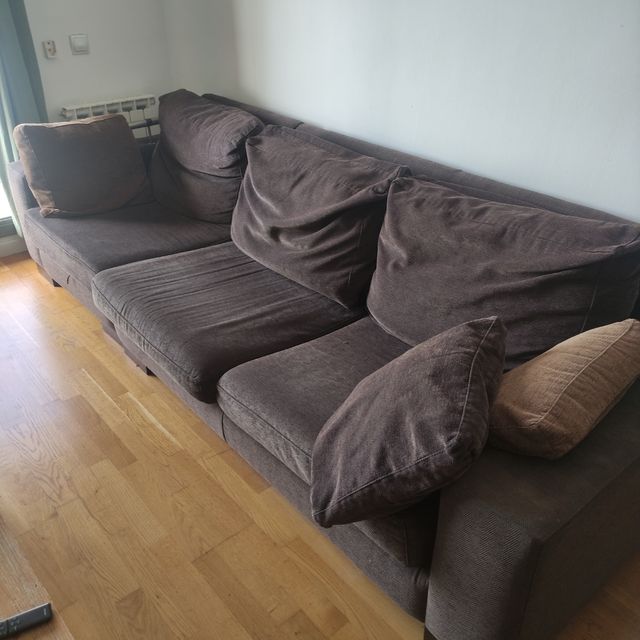 Sofá modular separable marrón