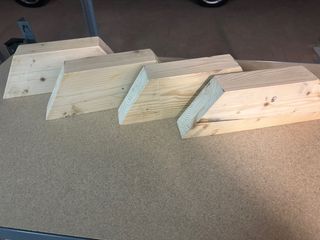 Tacos de madera para elevar colchón