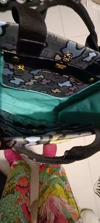 Bolso Tous vintage gris multicolor