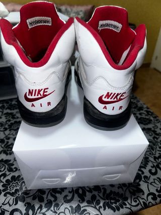 Zapatillas Jordan Air 5 Blancas Rojas
