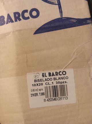 19 Azulejos biselado blanco