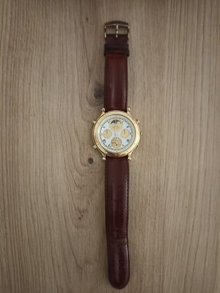 Reloj Seiko Monograph Hombre Oro y Marrón
