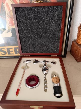Set de Vino Caja Madera