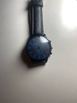 Reloj Geneva Negro Piel Cuero