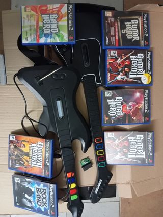 Pack Guitar Hero PS2 + Band Hero + Accesorios