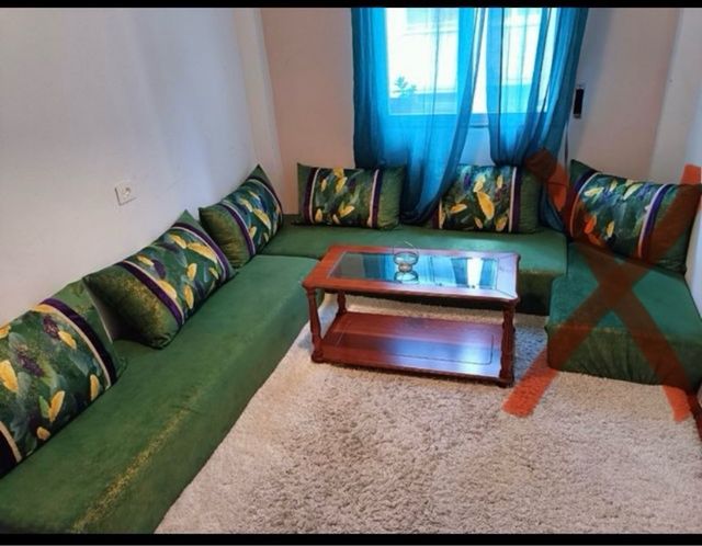 2 Fundas para sofás (Tlamet) verdes y dorado