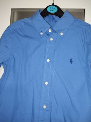 Camisa Ralph Lauren niño 6/7 años azul