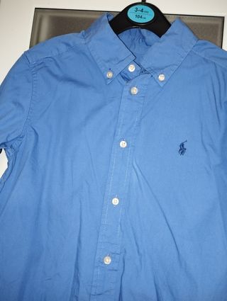 Camisa Ralph Lauren niño 6/7 años azul