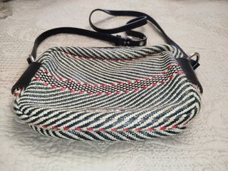 Bolso Bimba y Lola rayas azul y rojo