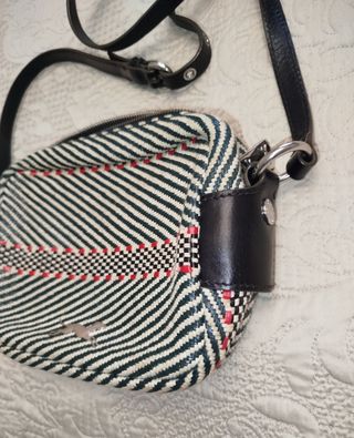 Bolso Bimba y Lola rayas azul y rojo