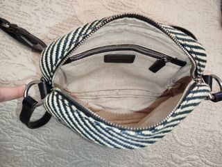 Bolso Bimba y Lola rayas azul y rojo